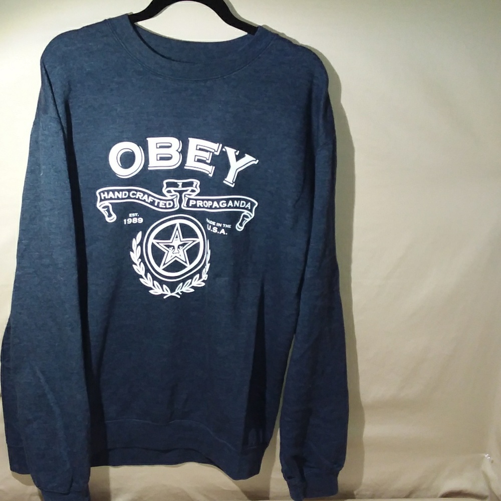 Mens xl obey pullover navy